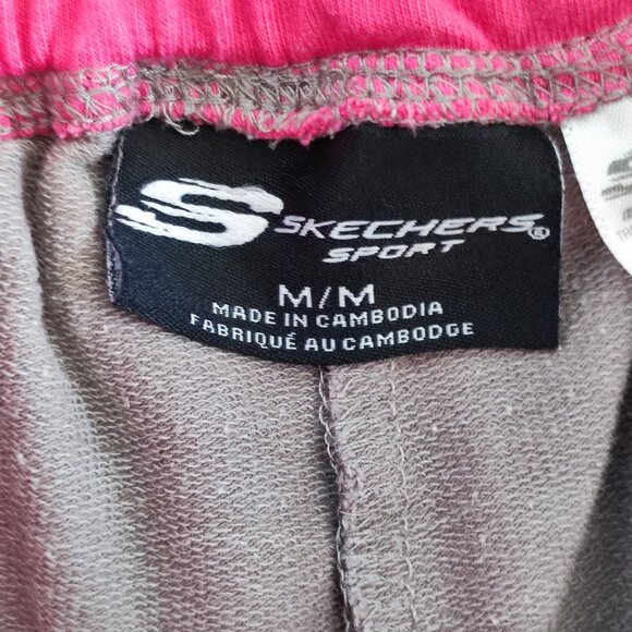 Skechers Sport sweatpants / jogger girls size M grey & pink graphic design - Picture 5 of 14